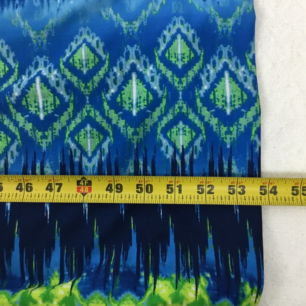Lemmie for Nina Leonard Green Blue Medallion Vacation Resort Dress size S - Picture 5 of 8